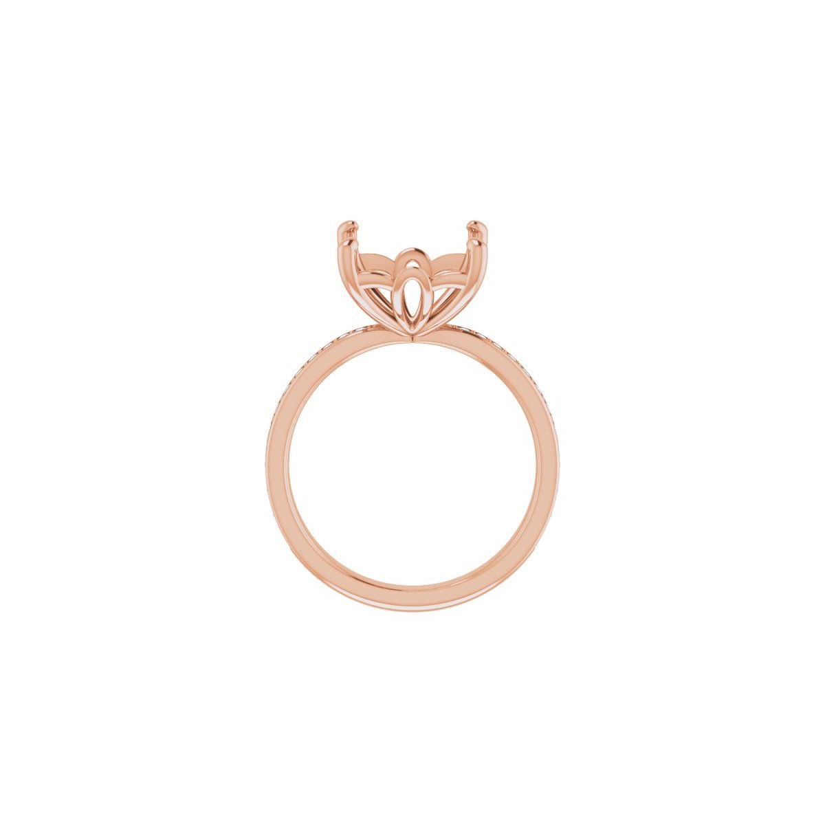 Semi-Set 1/3 CTW Asscher Engagement Ring (10 X 10 Mm) - gallery - Series 124170