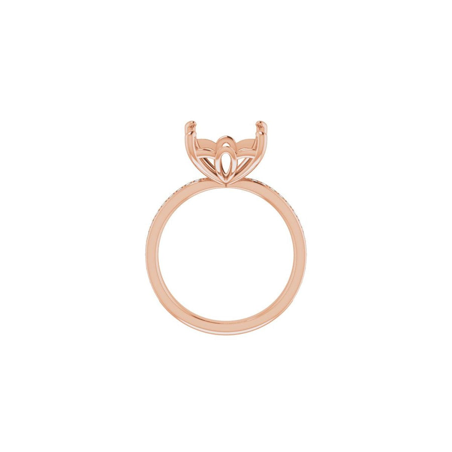 Semi-Set 1/3 CTW Asscher Engagement Ring (10 X 10 Mm) - gallery - Series 124170
