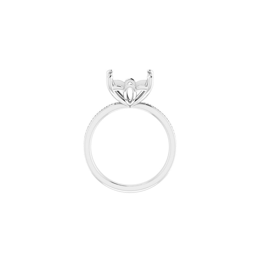 Semi-Set 1/3 CTW Asscher Engagement Ring (10 X 10 Mm) - gallery - Series 124170
