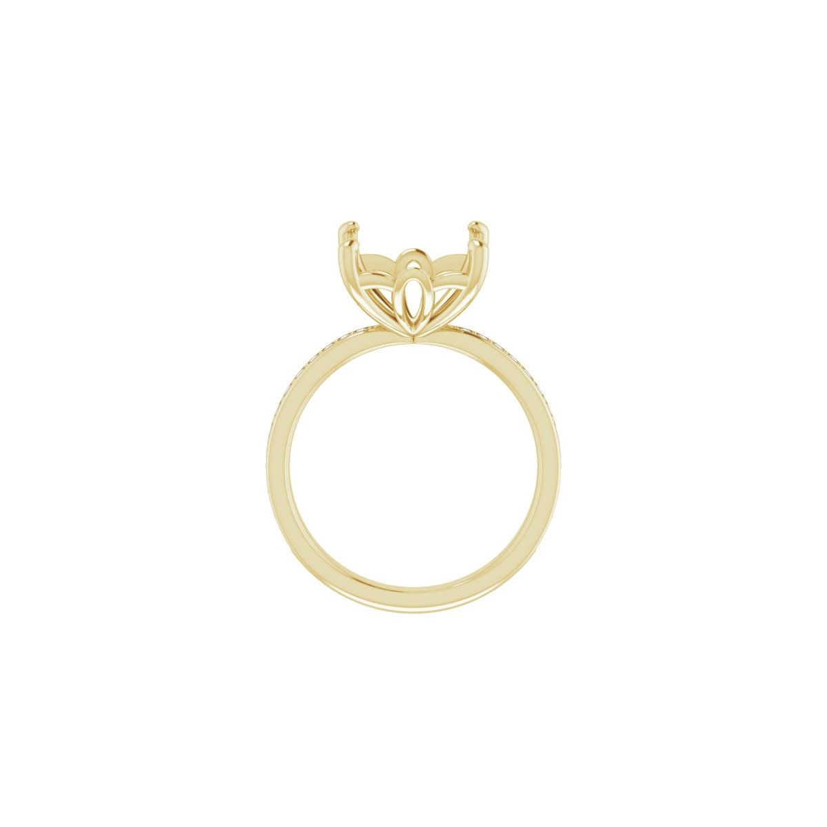 Semi-Set 1/3 CTW Asscher Engagement Ring (10 X 10 Mm) - gallery - Series 124170