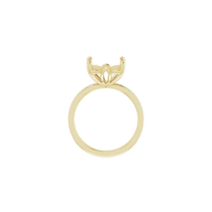Semi-Set 1/3 CTW Asscher Engagement Ring (10 X 10 Mm) - gallery - Series 124170
