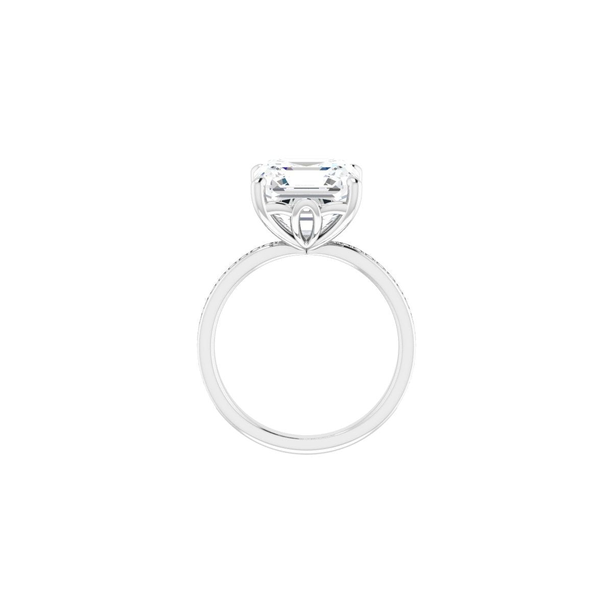 Semi-Set 1/3 CTW Asscher Engagement Ring (10 X 10 Mm) - gallery - Series 124170