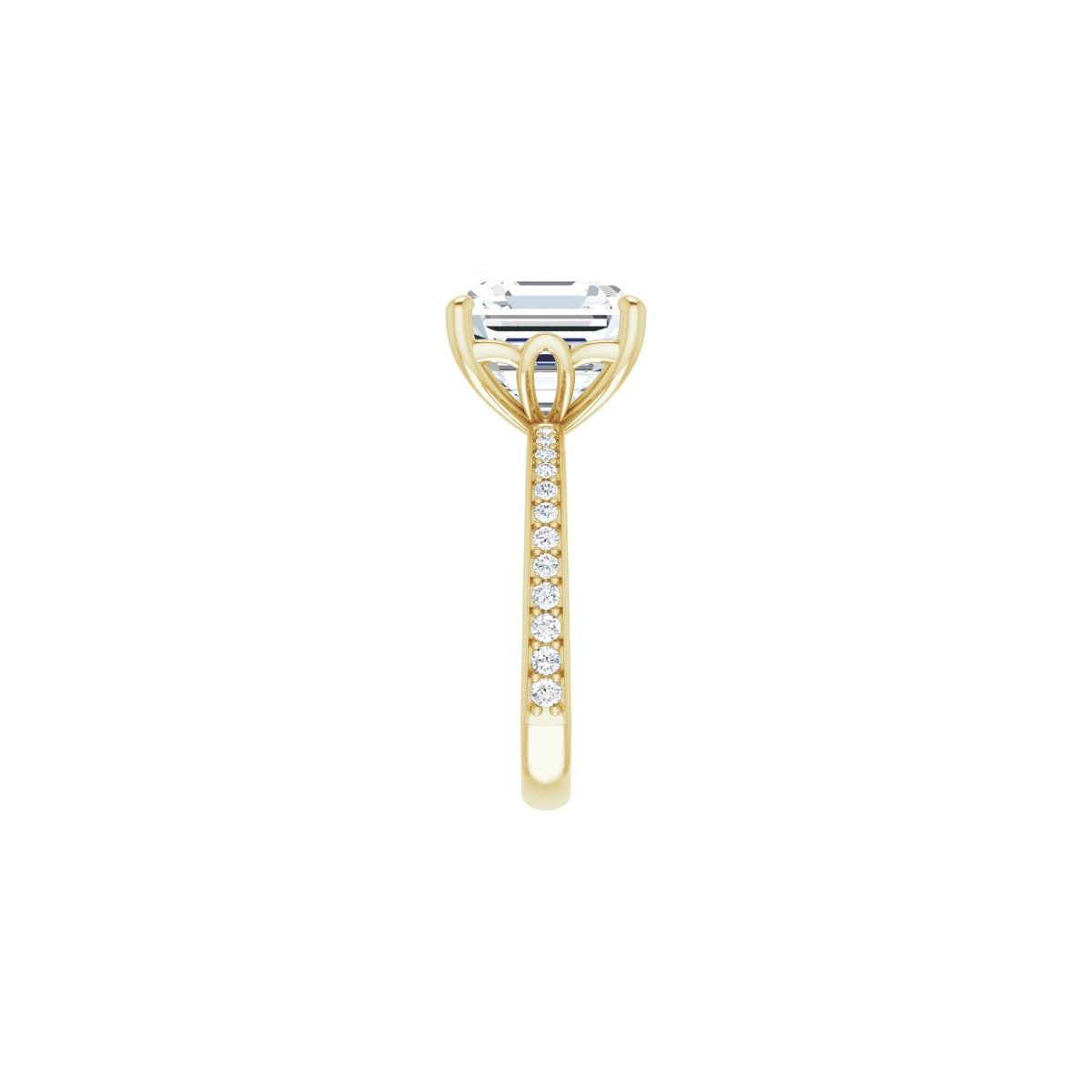 Semi-Set 1/3 CTW Asscher Engagement Ring (10 X 10 Mm) - gallery - Series 124170