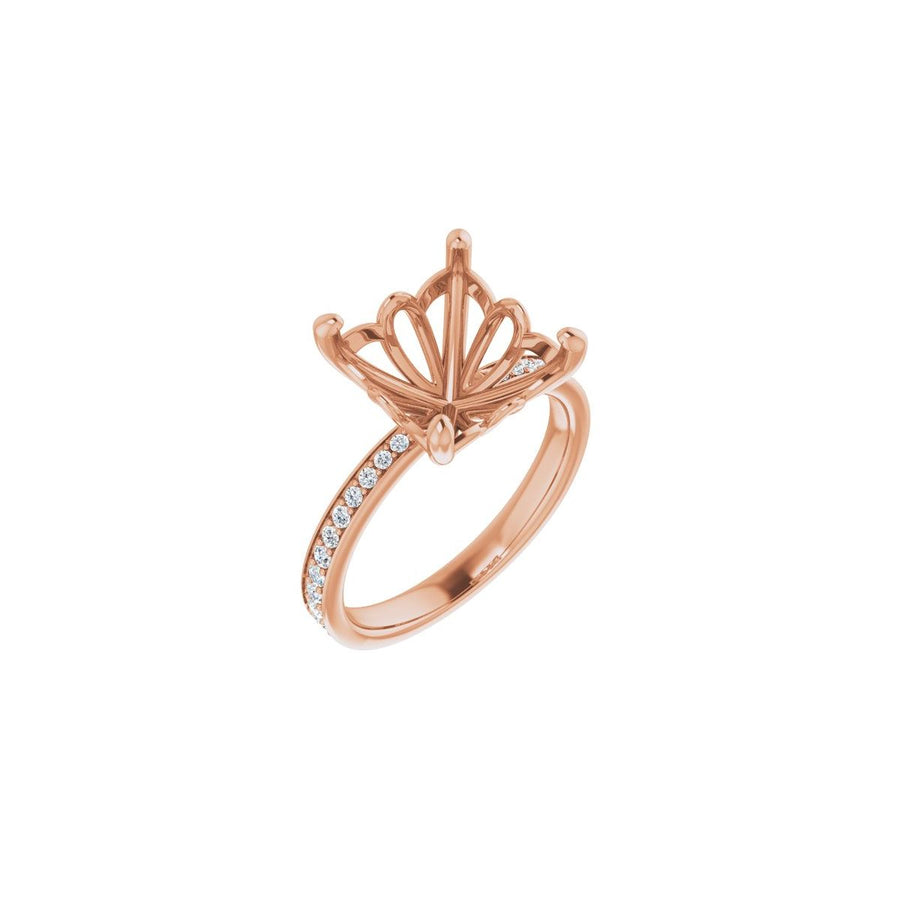 Semi-Set 1/3 CTW Asscher Engagement Ring (10 X 10 Mm) - gallery - Series 124170