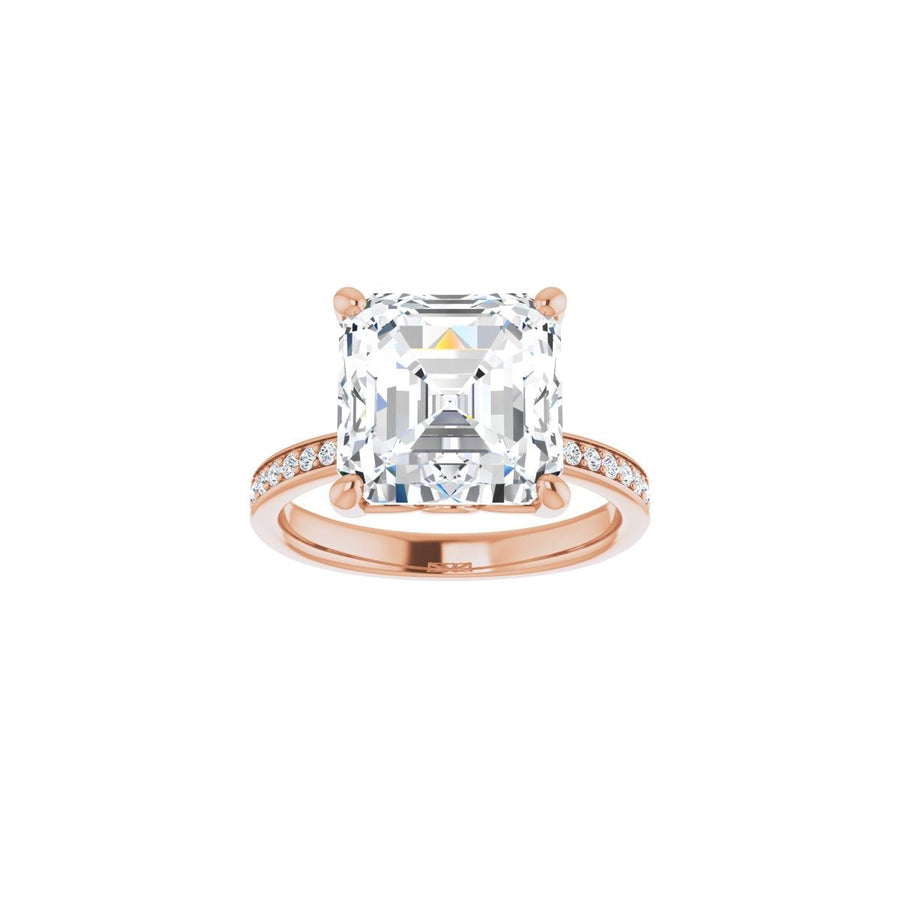 Semi-Set 1/3 CTW Asscher Engagement Ring (10 X 10 Mm) - gallery - Series 124170