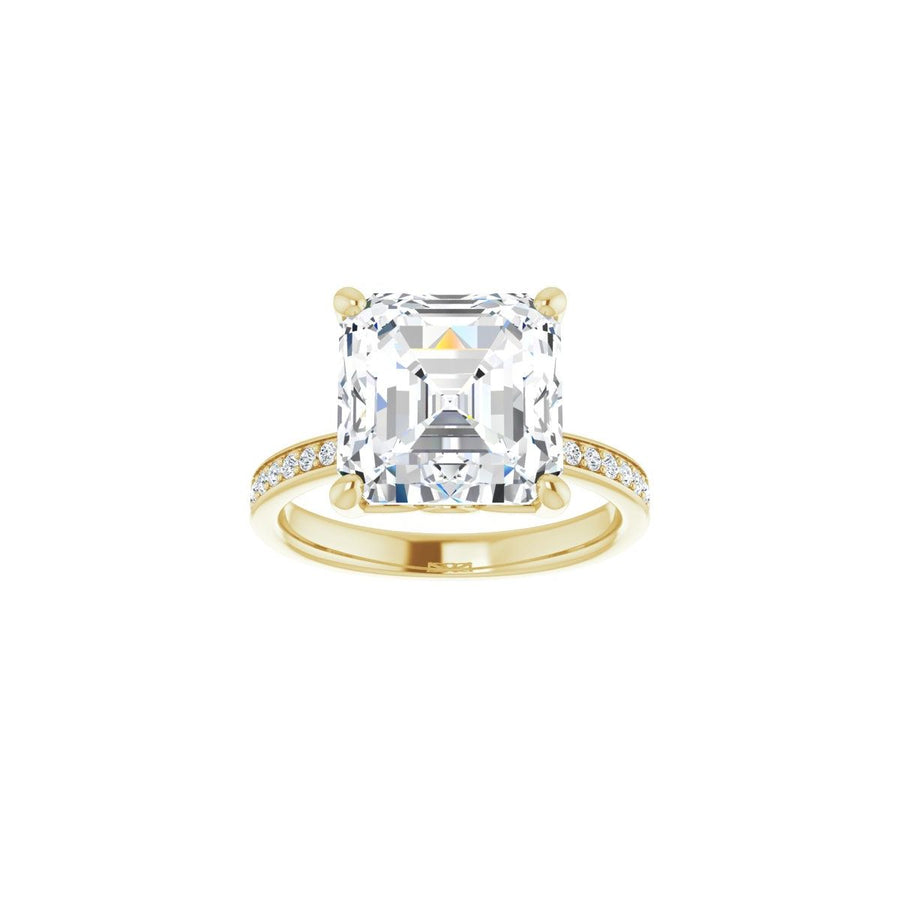 Semi-Set 1/3 CTW Asscher Engagement Ring (10 X 10 Mm) - gallery - Series 124170