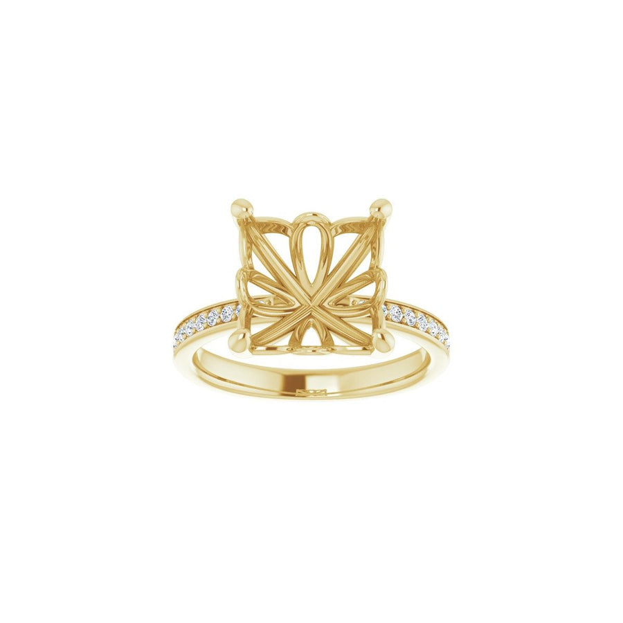 Semi-Set 1/3 CTW Asscher Engagement Ring (10 X 10 Mm) - gallery - Series 124170