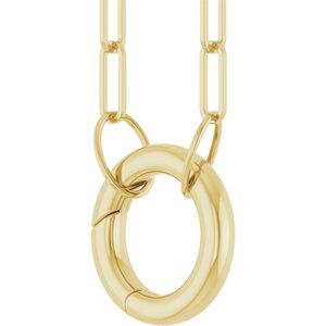 18K Yellow Gold-Plated Sterling Silver Circle Charm 18" Necklace