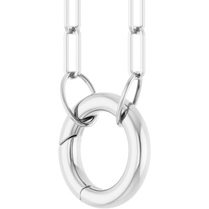 Sterling Silver Circle Charm 18" Necklace