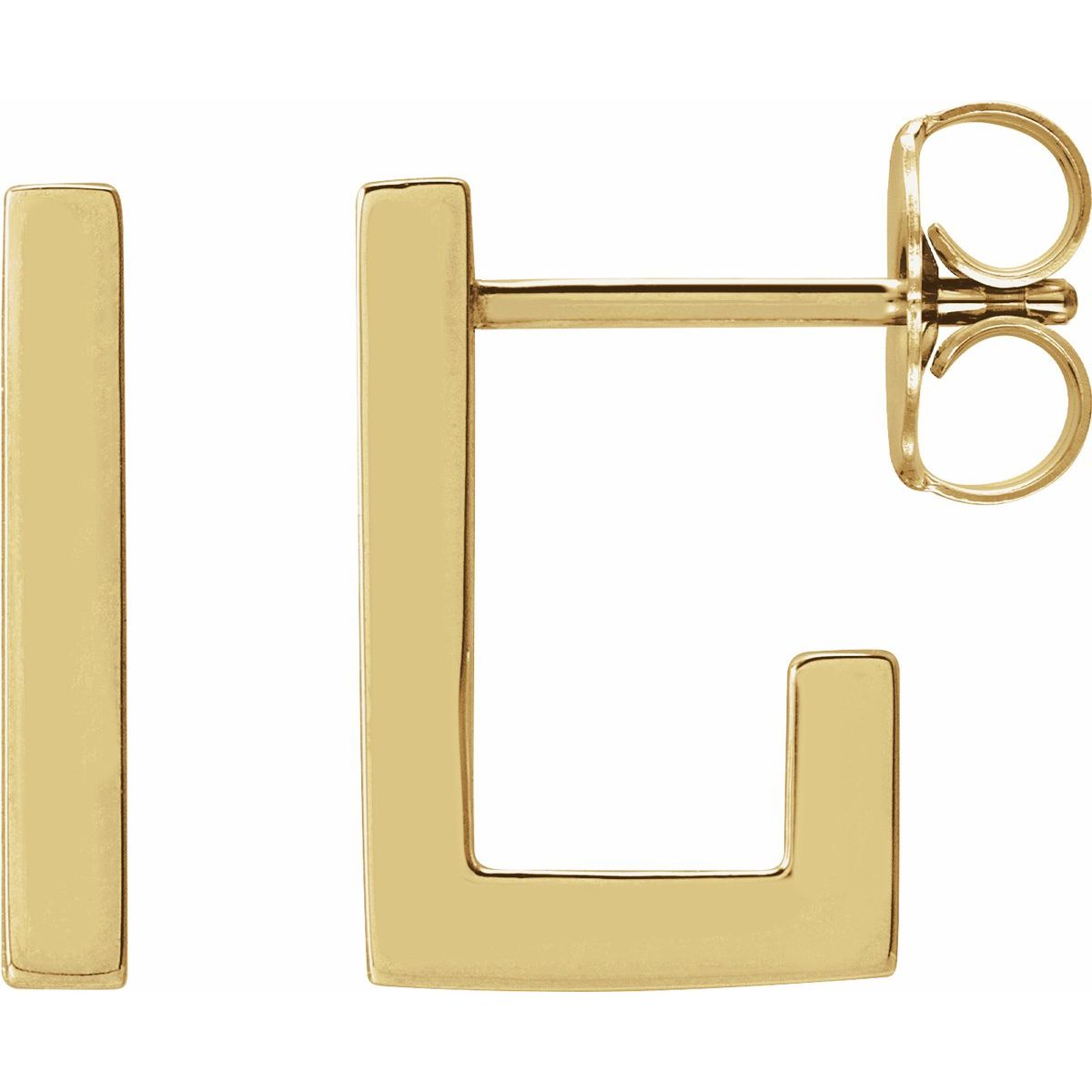 Geometric Hoop Earrings (12 X 8 Mm)