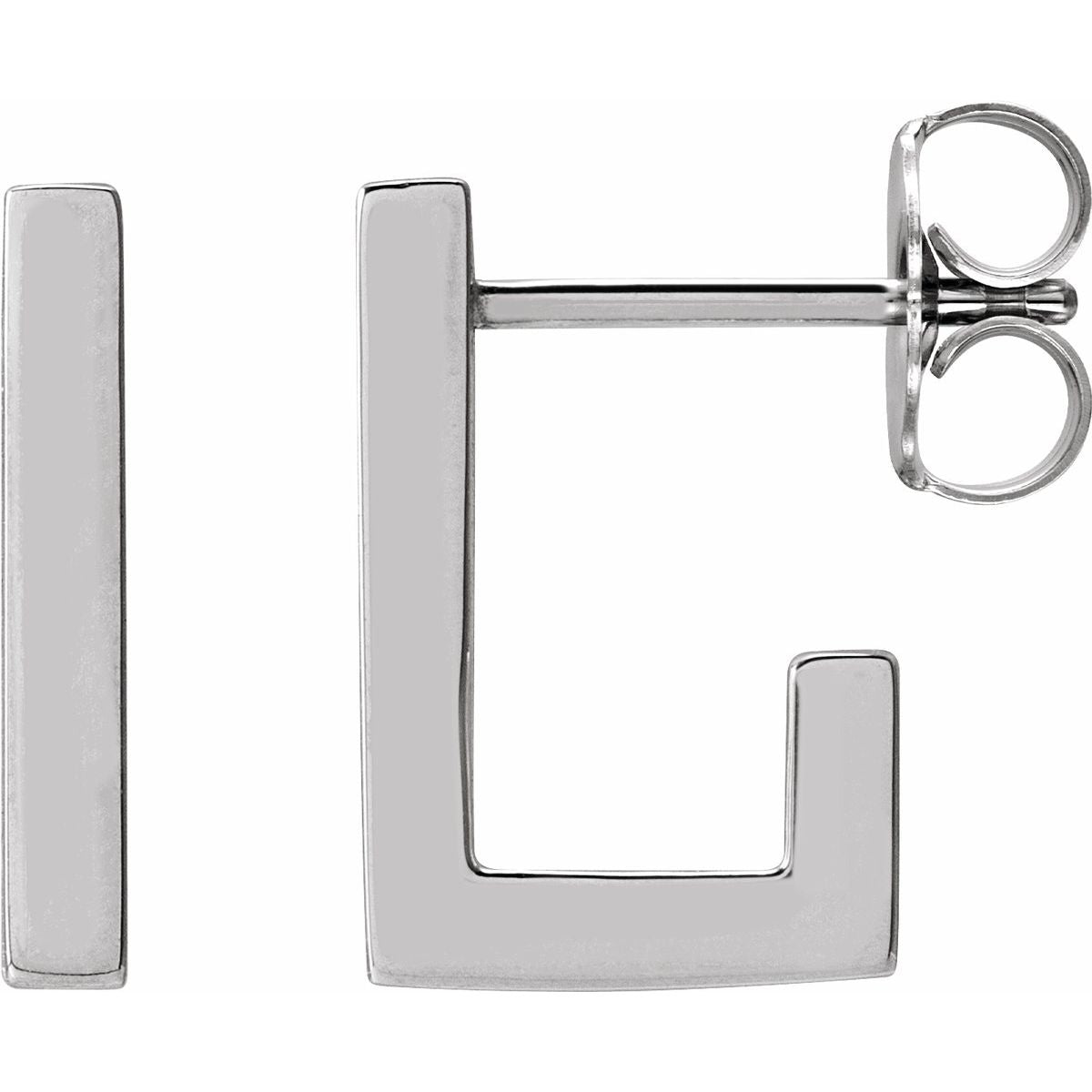 Geometric Hoop Earrings (12 X 8 Mm)
