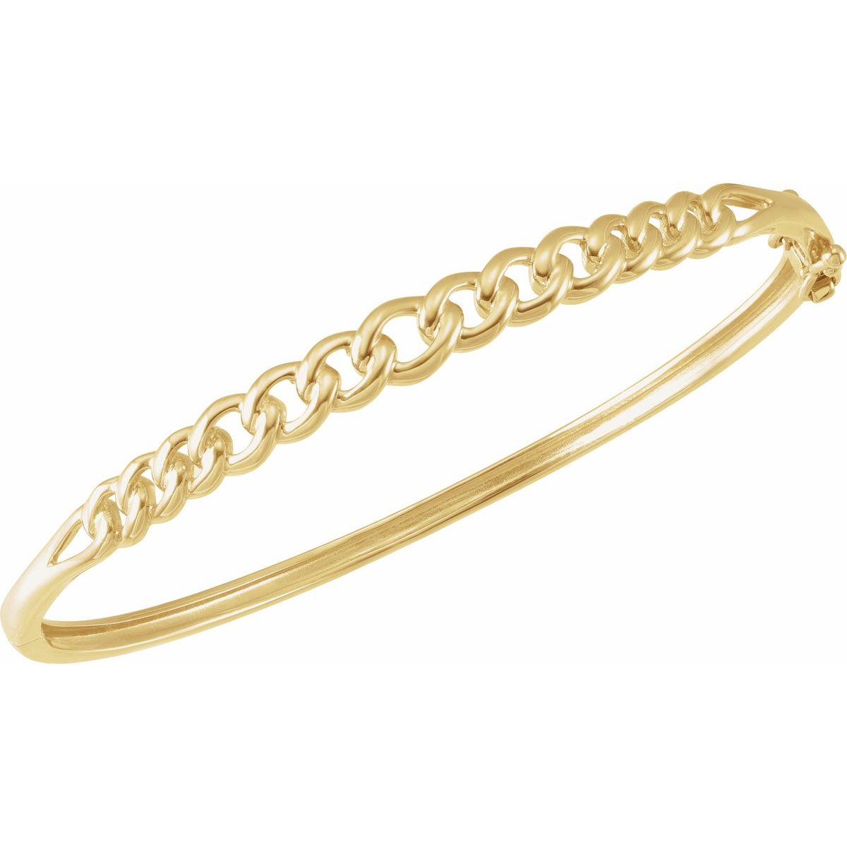 Chain Link Bangle Bracelet (5.8 Mm / 7 In) - gallery - Series BRC953