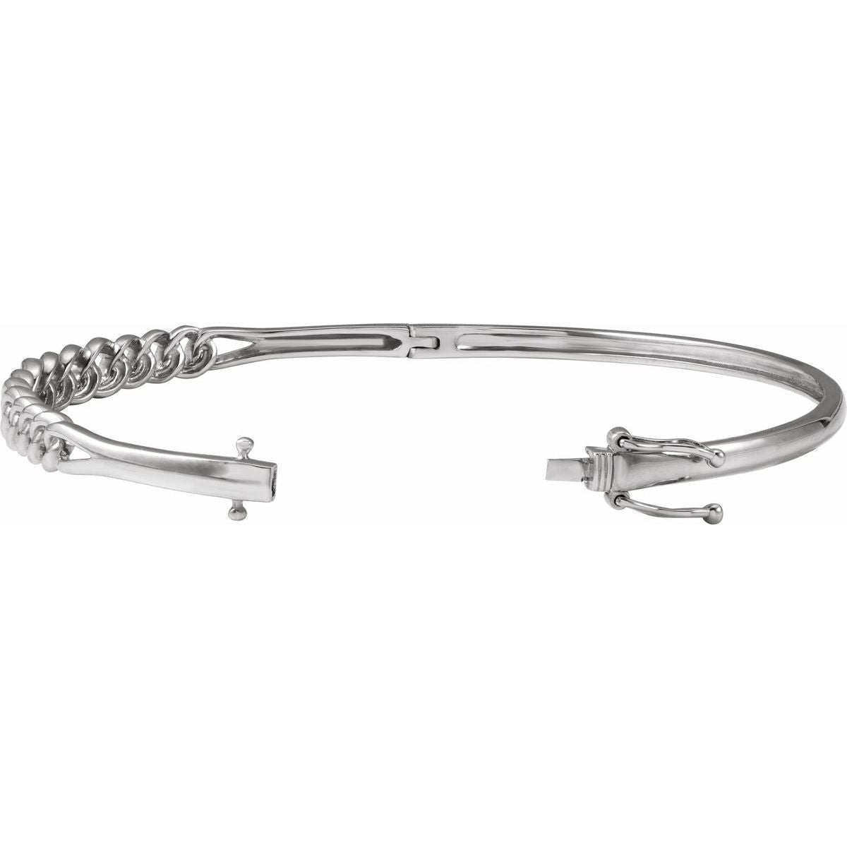 Chain Link Bangle Bracelet (5.8 Mm / 7 In) - gallery - Series BRC953
