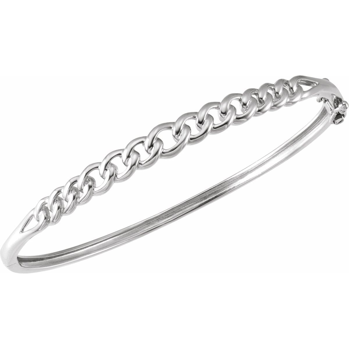 Chain Link Bangle Bracelet (5.8 Mm / 7 In) - gallery - Series BRC953