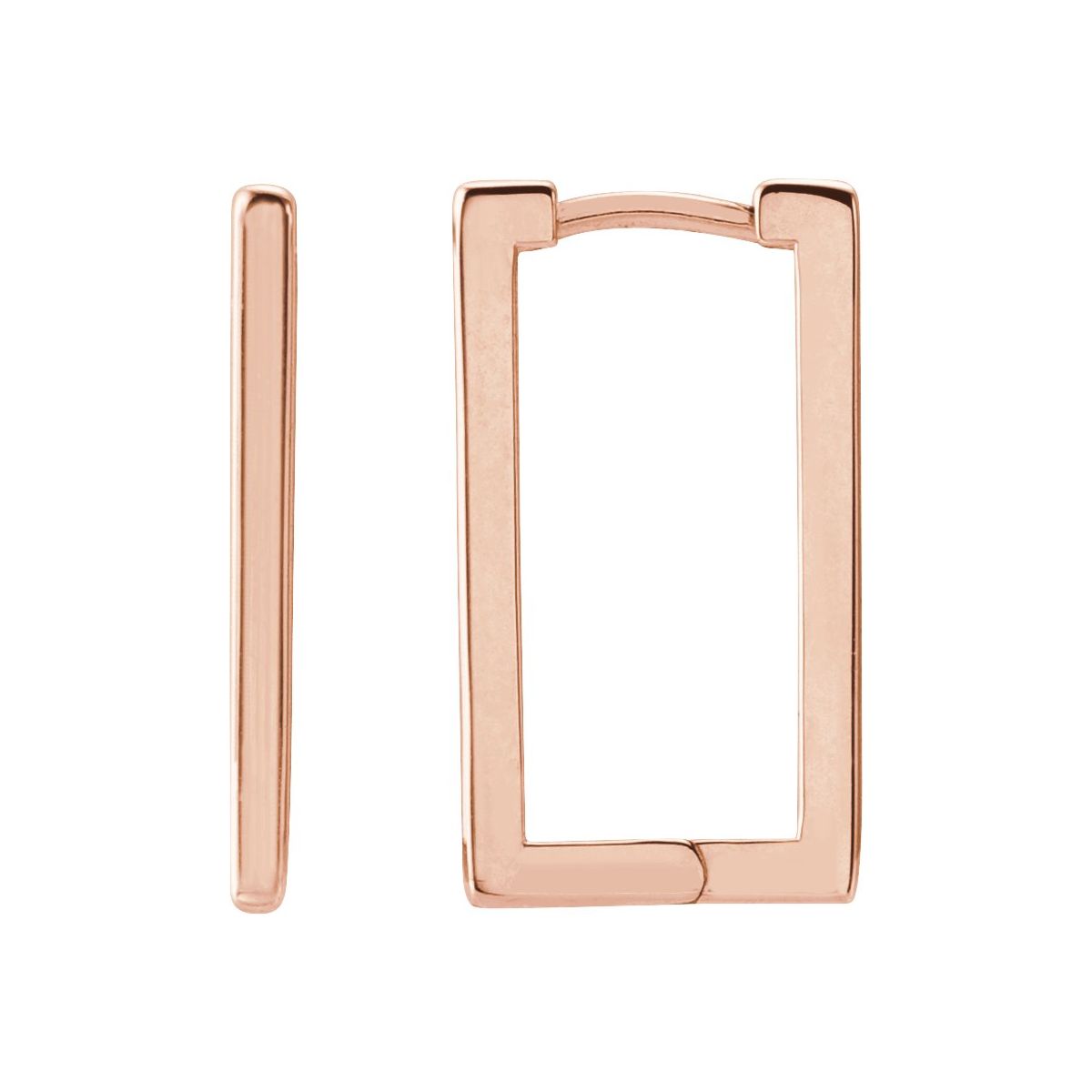 Geometric Hinged Hoop Earrings (20 X 11 Mm)