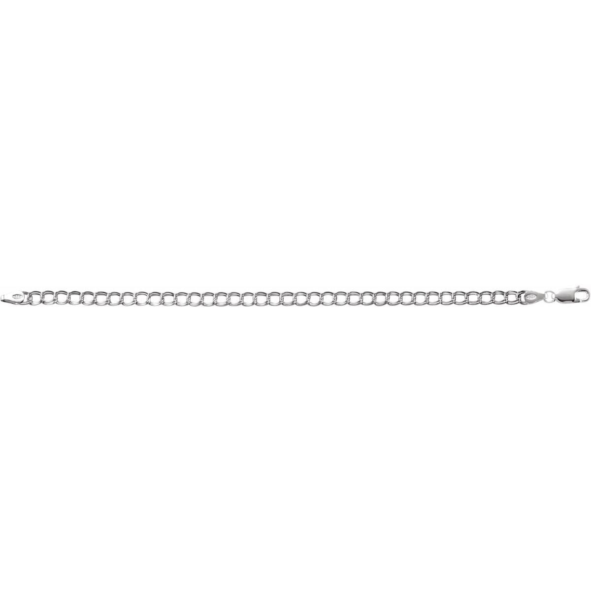 4 mm Double Link Curb Chain Bracelet (4 Mm / 7 In) - gallery - Series CH330