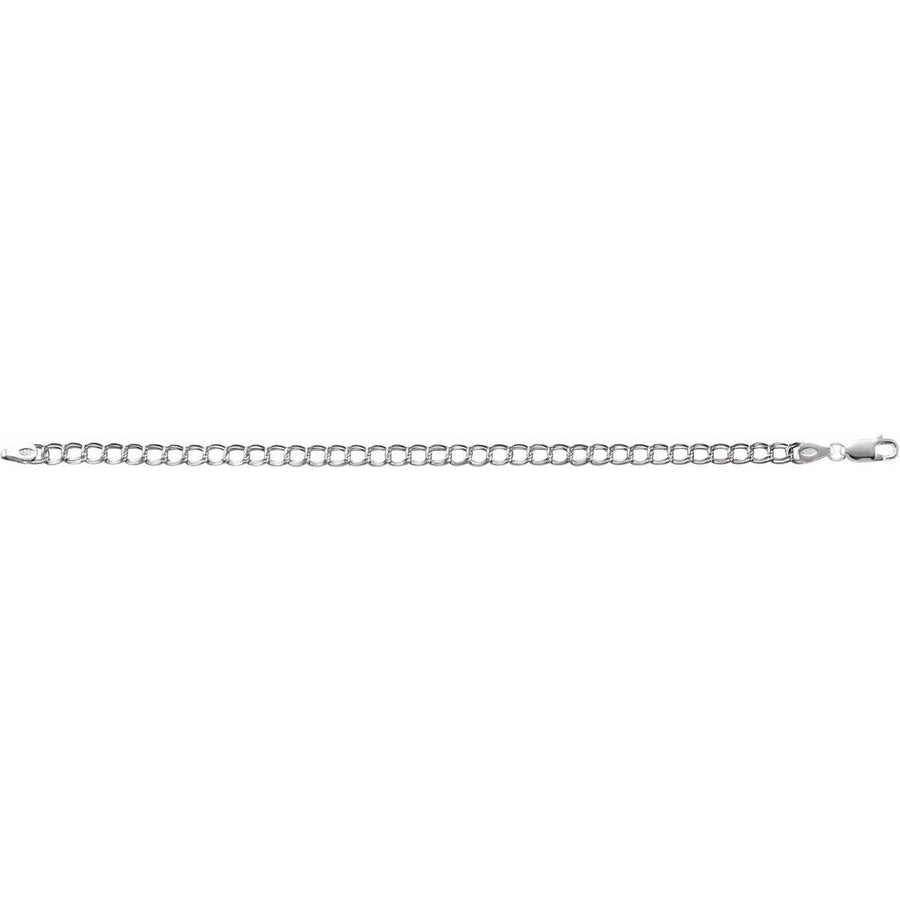 4 mm Double Link Curb Chain Bracelet (4 Mm / 7 In) - gallery - Series CH330