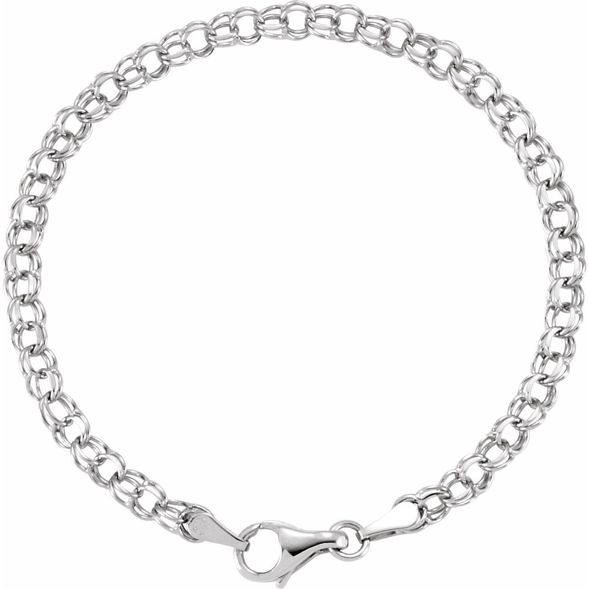 3.75 mm Cable Chain Bracelet (3.75 Mm / 7 In) - 14K White Gold - Series CH158