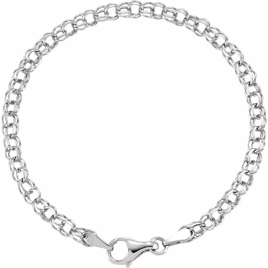 3.75 mm Cable Chain Bracelet (3.75 Mm / 7 In) - 14K White Gold - Series CH158