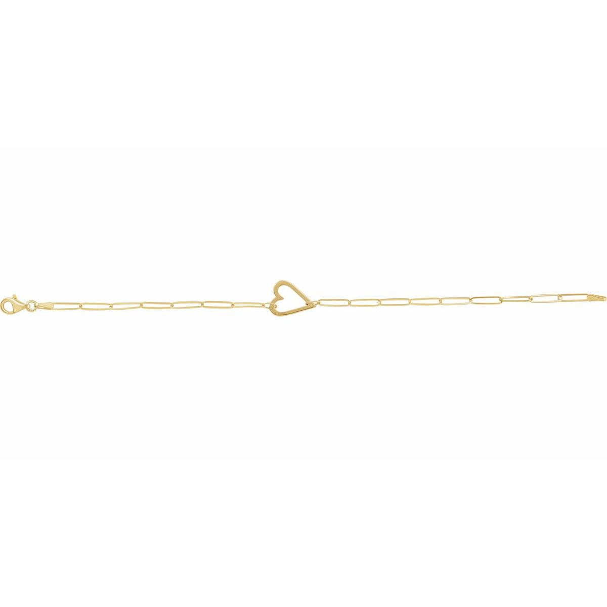 Heart & Paperclip-Style Bracelet - gallery - Series BRC962