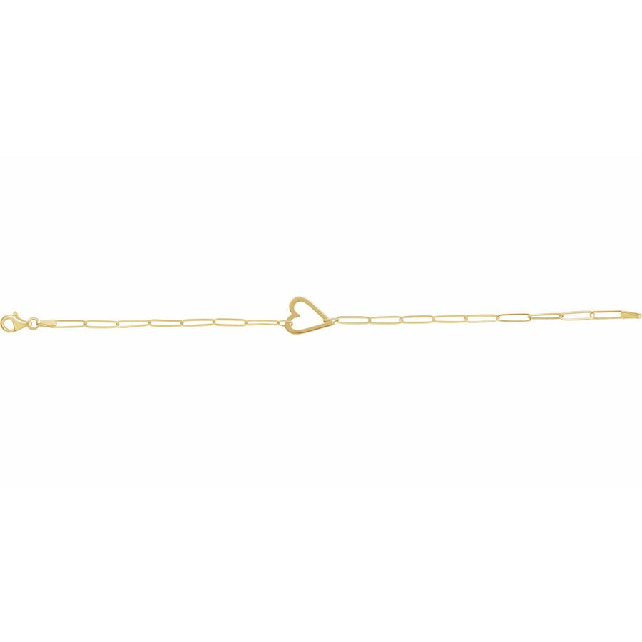 Heart & Paperclip-Style Bracelet - gallery - Series BRC962