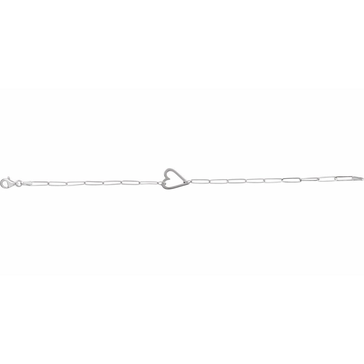 Heart & Paperclip-Style Bracelet - gallery - Series BRC962