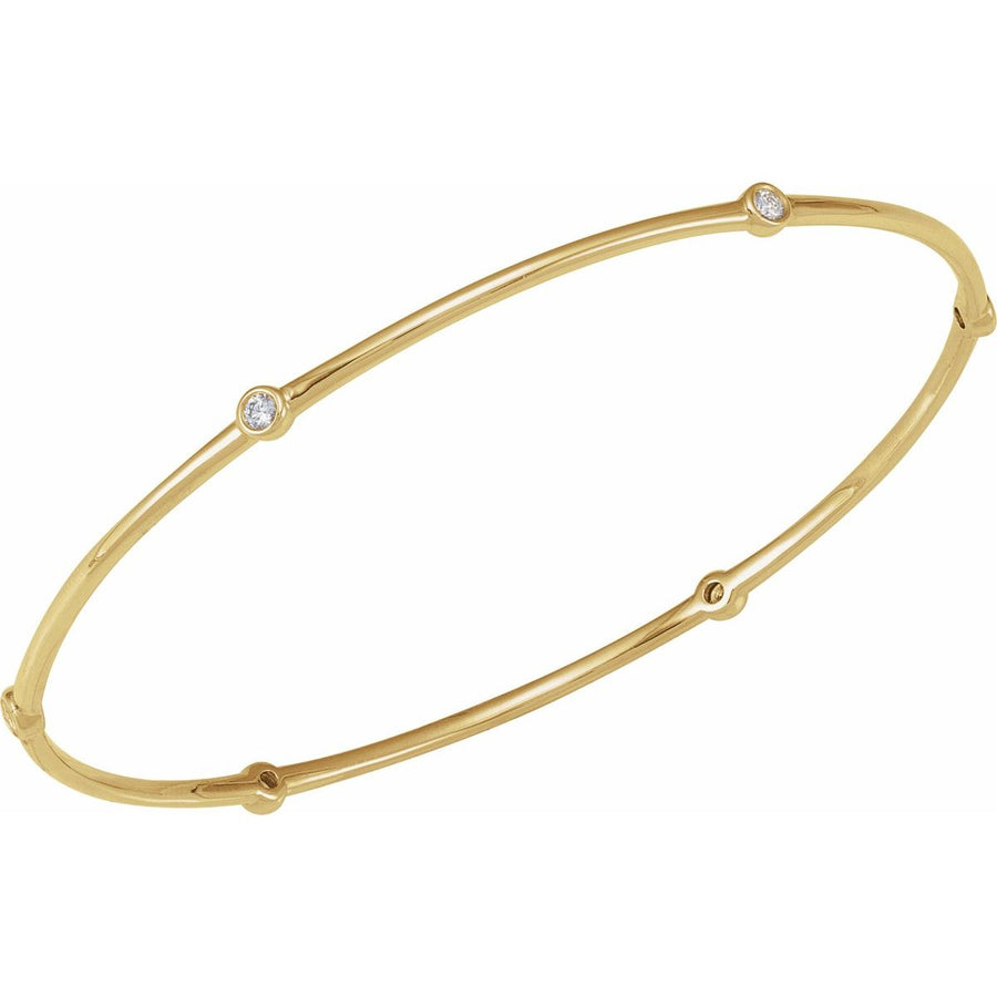 Bezel-Set Bangle Bracelet - gallery - Series BRC763
