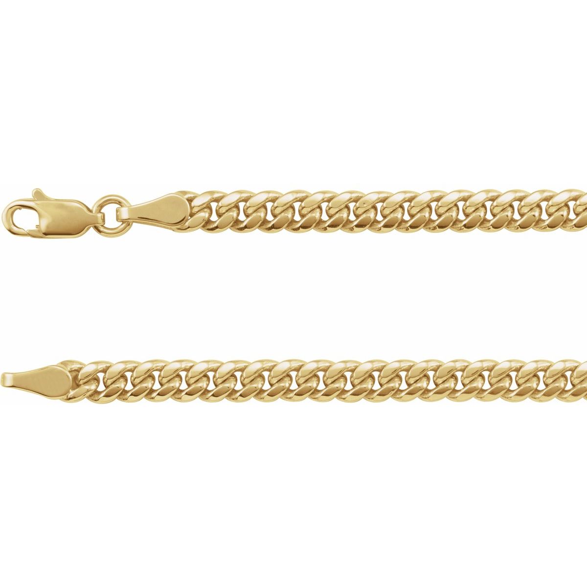 4.4 mm Hollow Miami Cuban Curb Chain Bracelet (4.4 Mm / 8 In) - Series CH1245