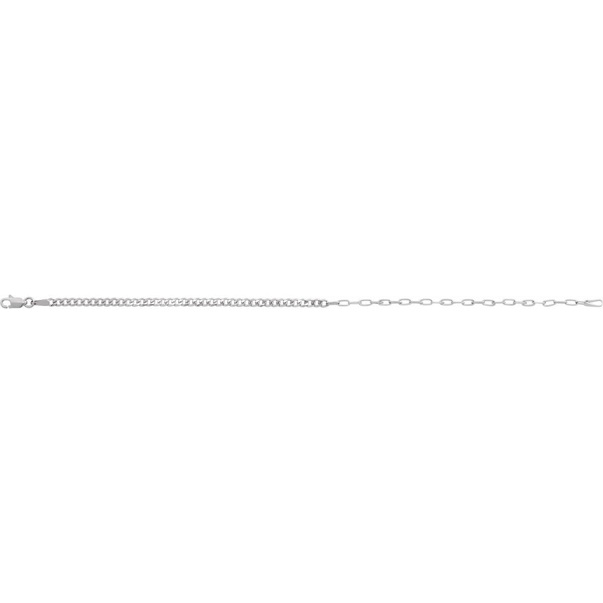 2.7 mm Curb & Paperclip-Style Chain Bracelet (2.7 Mm / 7 In) - gallery - Series CH1247