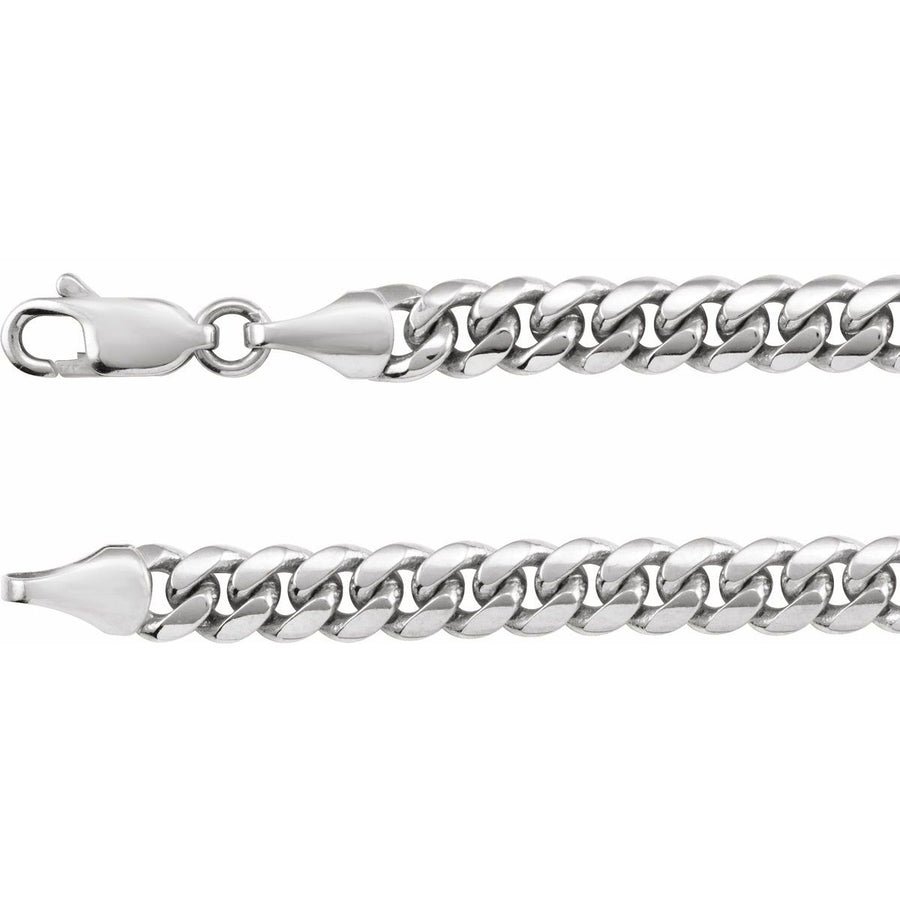 5 mm Miami Cuban Curb Chain Bracelet (5 Mm / 8 In) - Sterling Silver - Series CH1243