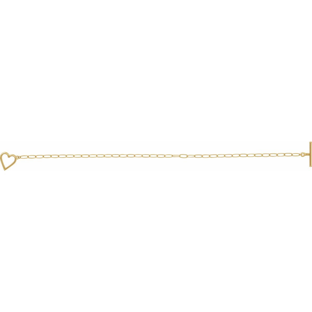 Heart & Paperclip-Style Bracelet - gallery - Series BRC944