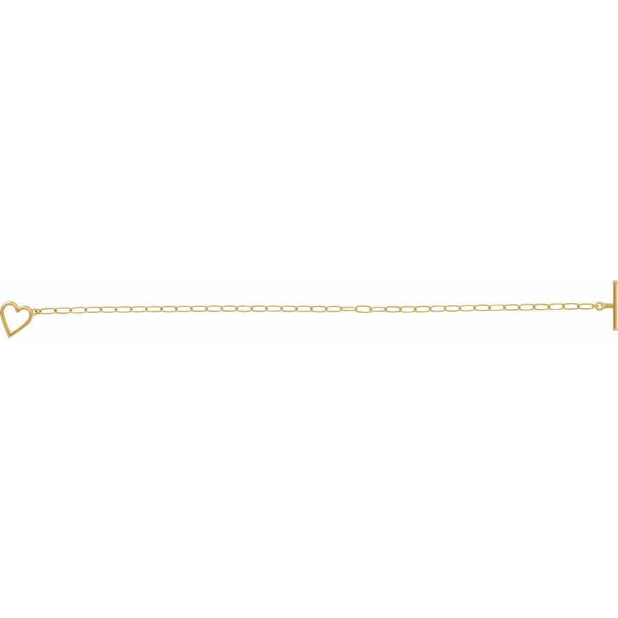 Heart & Paperclip-Style Bracelet - gallery - Series BRC944