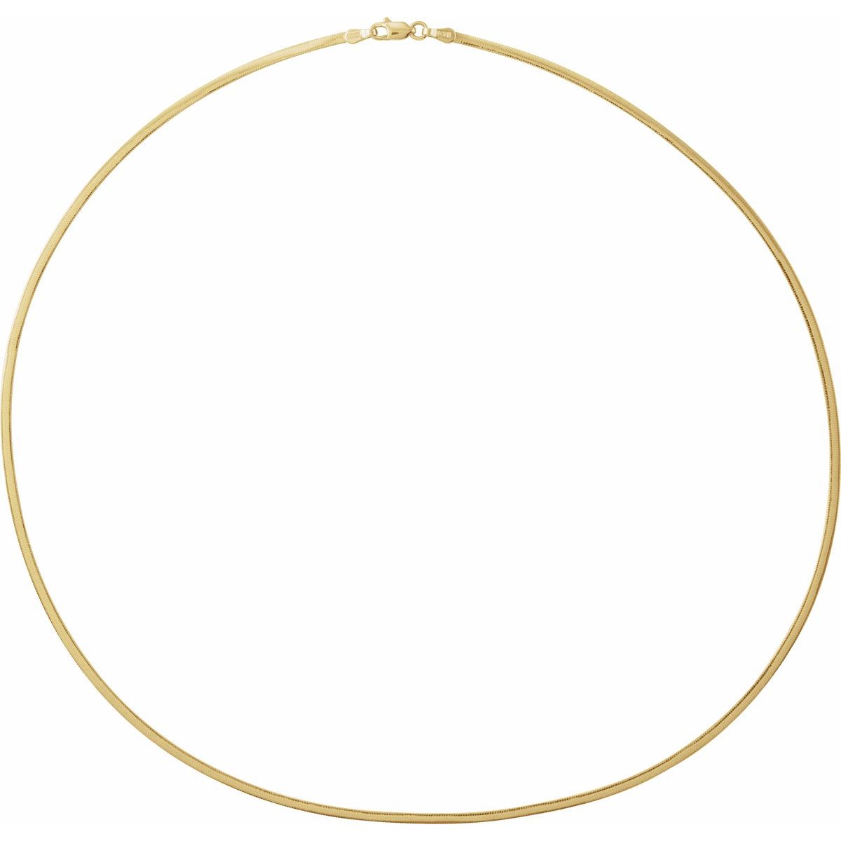 1.95 mm Oval Snake Chain Bracelet (1.95 Mm / 7 In) - gallery - Series CH1250
