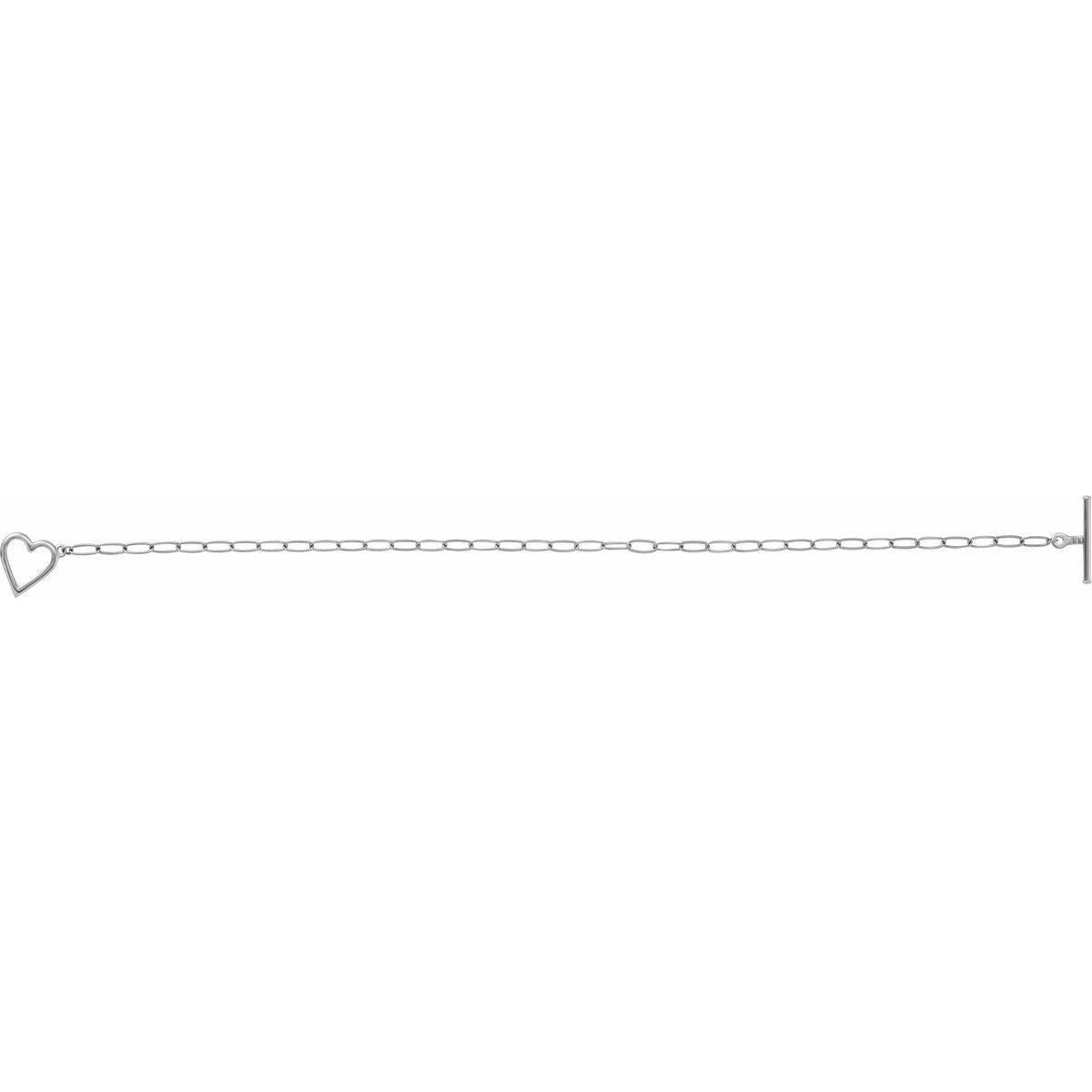 Heart & Paperclip-Style Bracelet - gallery - Series BRC944