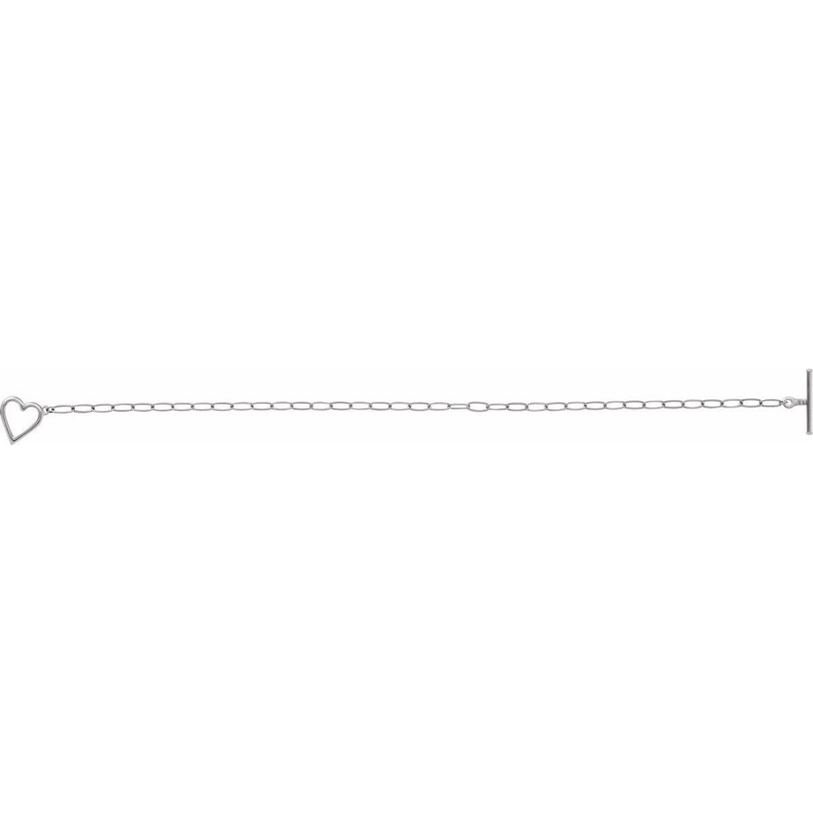 Heart & Paperclip-Style Bracelet - gallery - Series BRC944