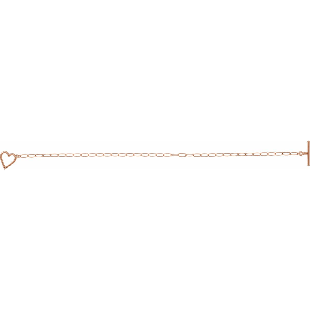 Heart & Paperclip-Style Bracelet - gallery - Series BRC944