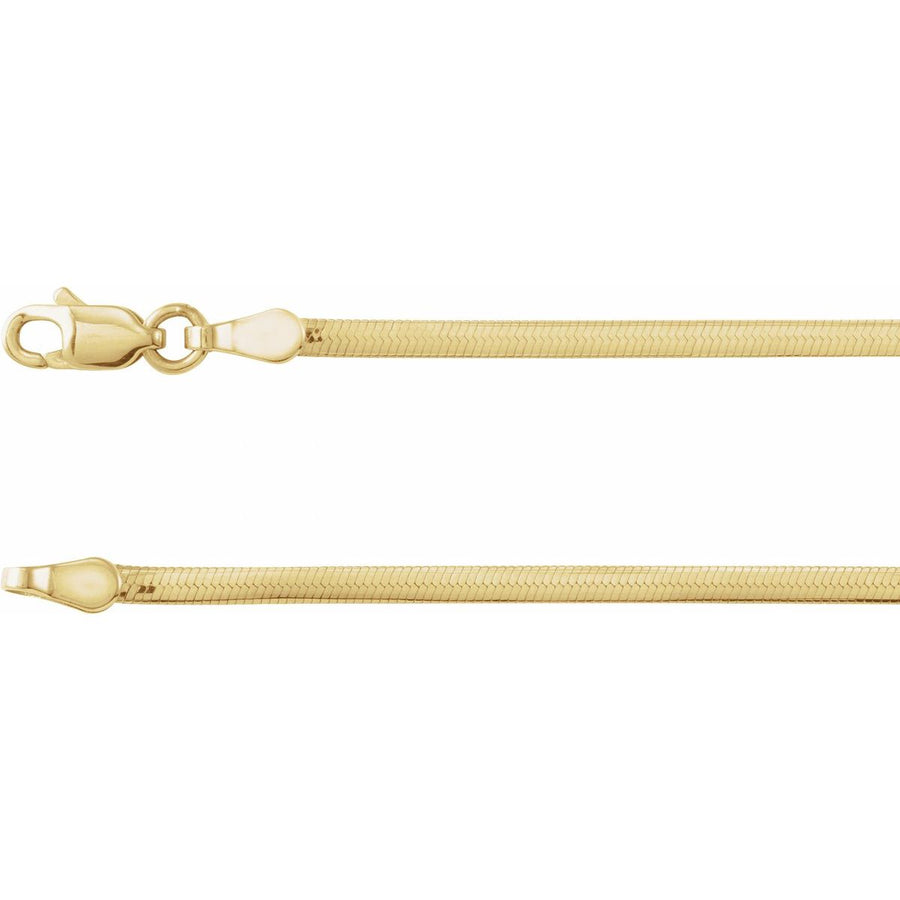 1.95 mm Oval Snake Chain Bracelet (1.95 Mm / 7 In) - 14K Yellow Gold - Series CH1250