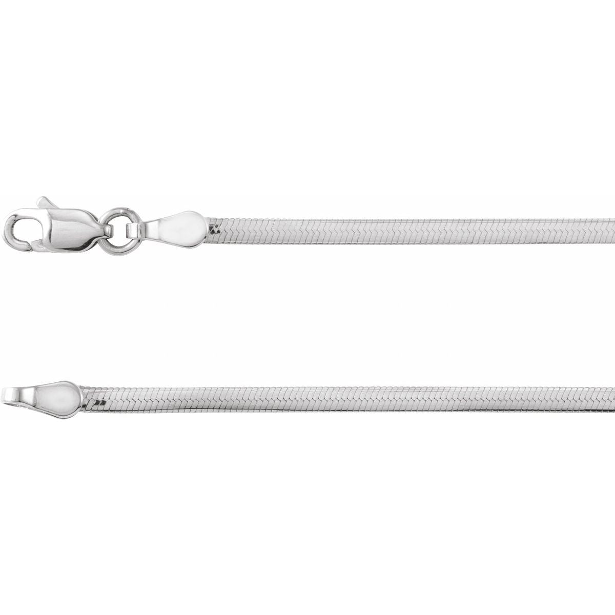 1.95 mm Oval Snake Chain Bracelet (1.95 Mm / 7 In) - Sterling Silver - Series CH1250