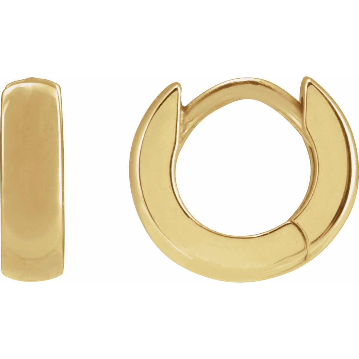 Natural Hinged Hoop Earrings (8 Mm)