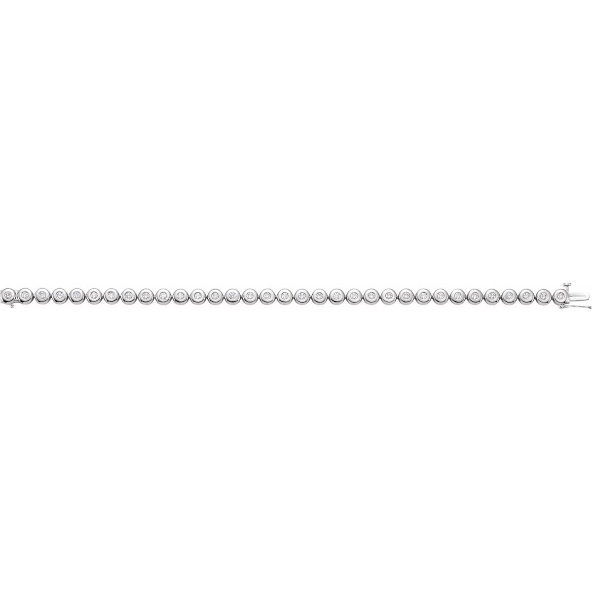 Bezel-Set Line Bracelet or Link - gallery - Series 67400