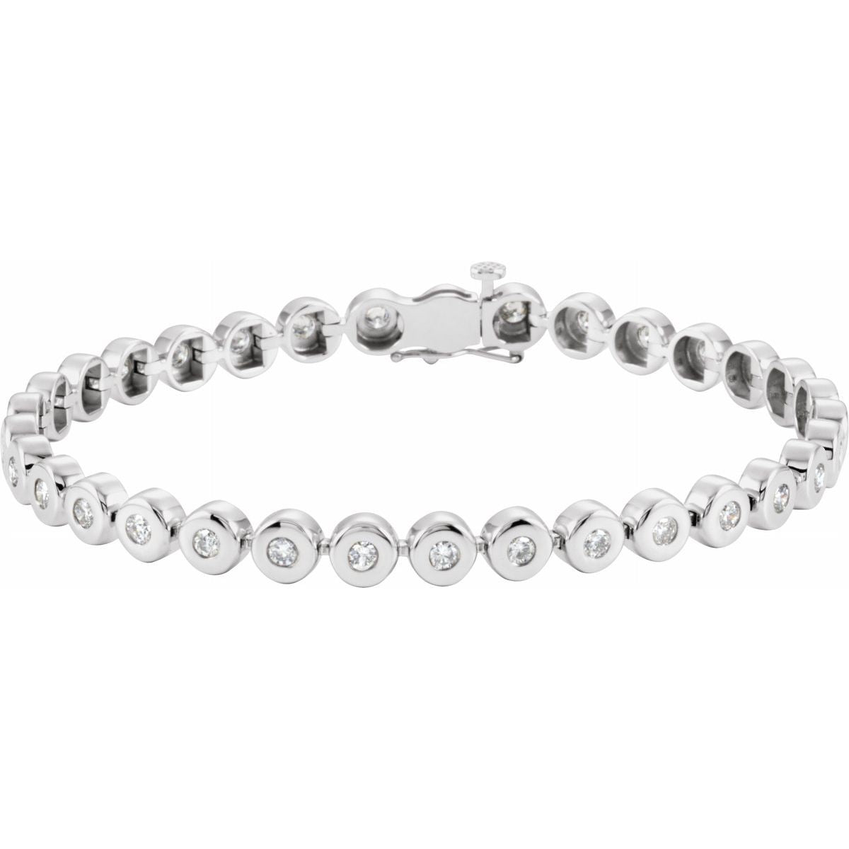 Bezel-Set Line Bracelet or Link - gallery - Series 67400