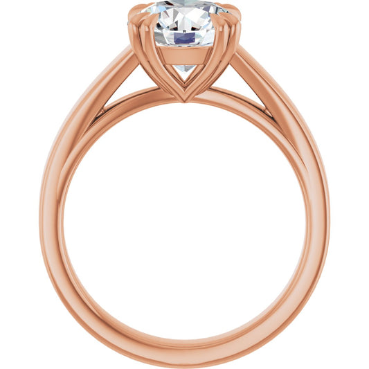 Round Double Claw-Prong Solitaire Engagement Ring Mounting - gallery - Series 126772
