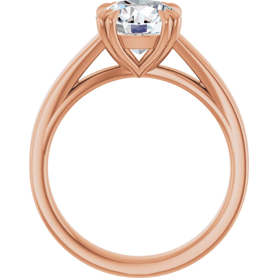Round Double Claw-Prong Solitaire Engagement Ring Mounting - gallery - Series 126772