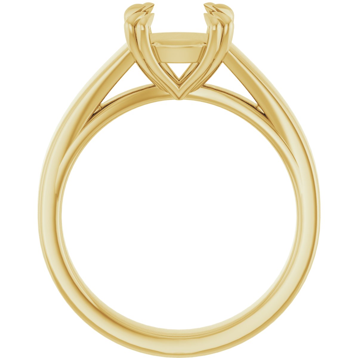 Round Double Claw-Prong Solitaire Engagement Ring Mounting - gallery - Series 126772