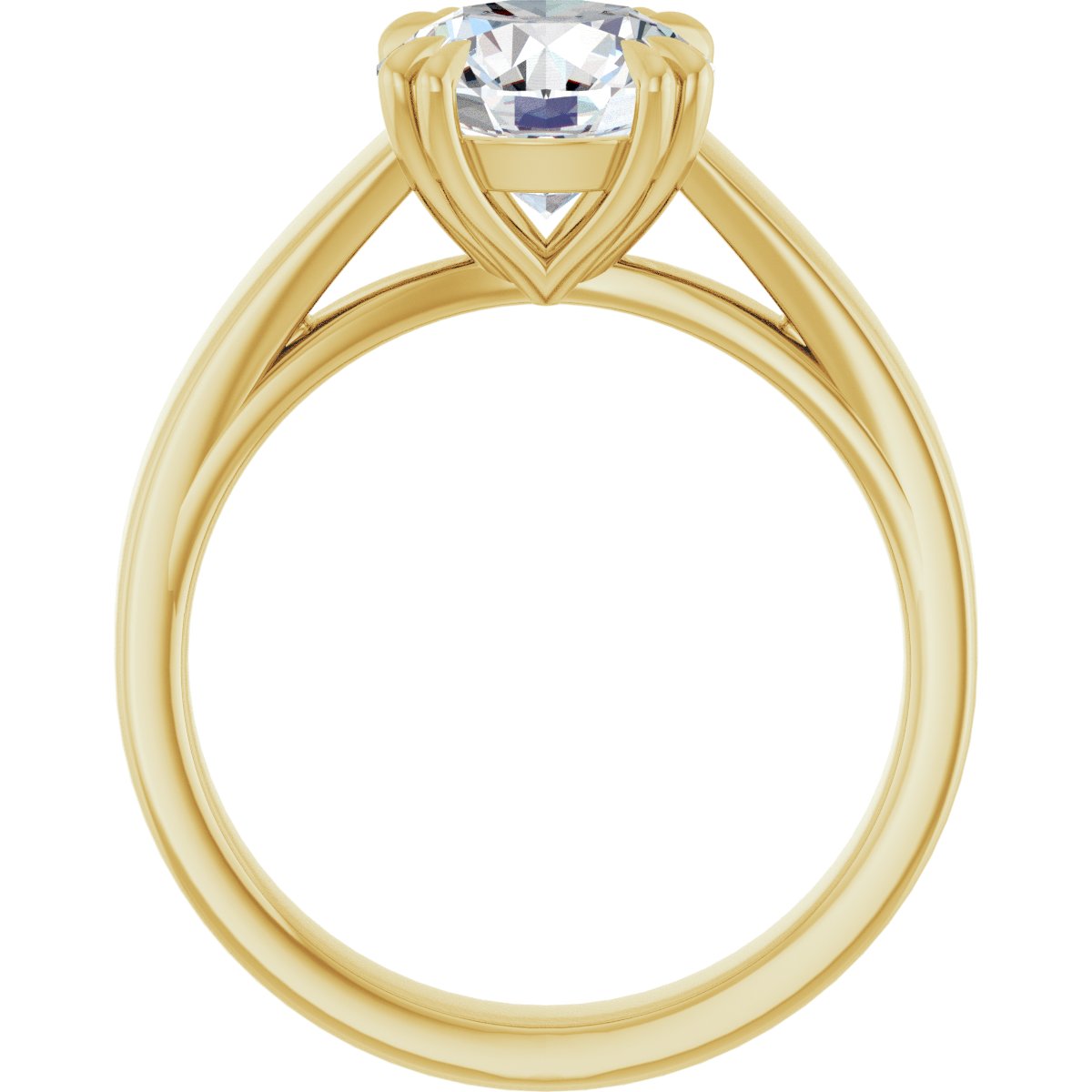 Round Double Claw-Prong Solitaire Engagement Ring Mounting - gallery - Series 126772