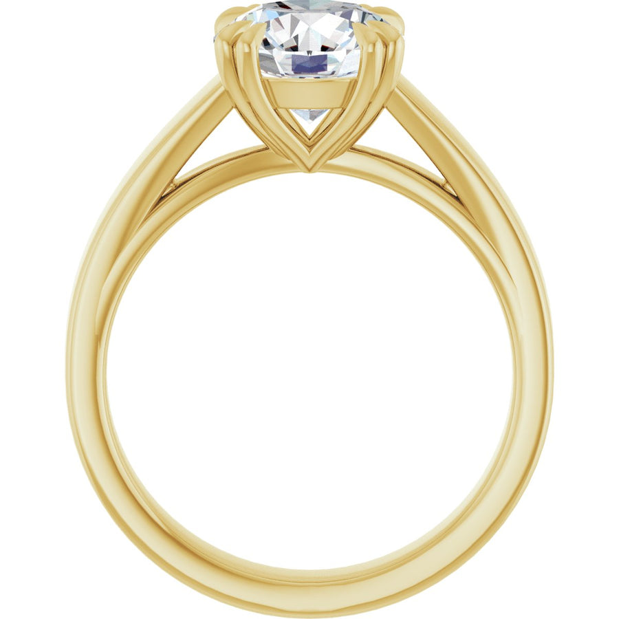 Round Double Claw-Prong Solitaire Engagement Ring Mounting - gallery - Series 126772
