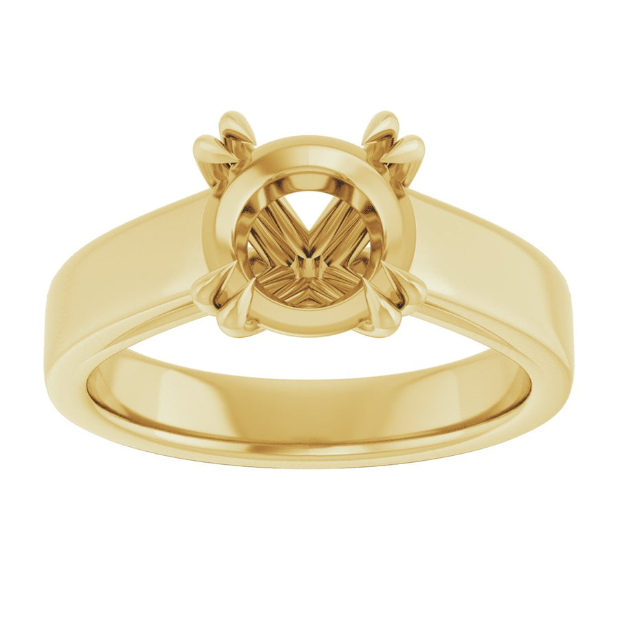 Round Double Claw-Prong Solitaire Engagement Ring Mounting - gallery - Series 126772