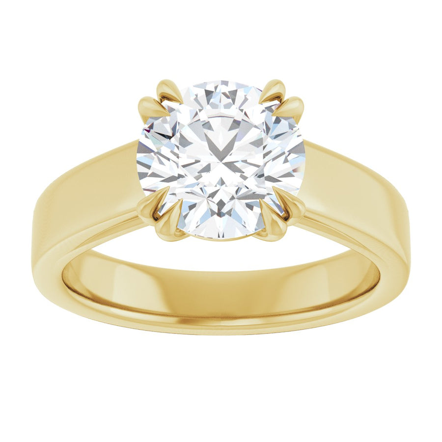 Round Double Claw-Prong Solitaire Engagement Ring Mounting - gallery - Series 126772