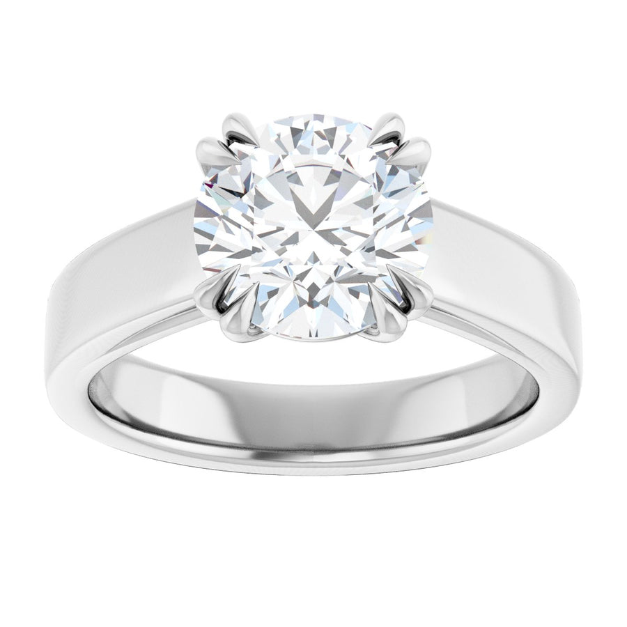 Round Double Claw-Prong Solitaire Engagement Ring Mounting - gallery - Series 126772