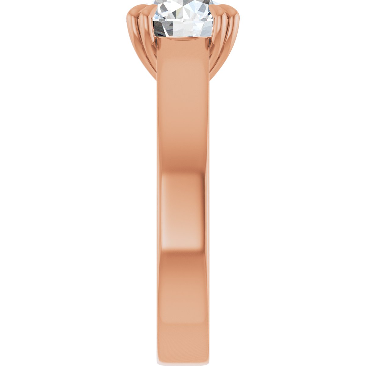 Round Double Claw-Prong Solitaire Engagement Ring Mounting - gallery - Series 126772